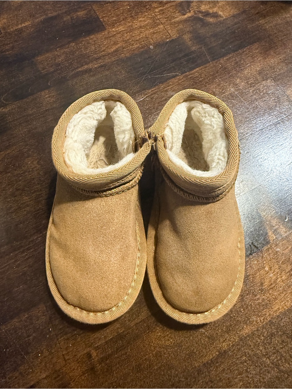 Cozy Tan Suede toddler Booties